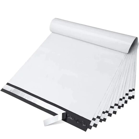 White Poly Mailers Set of 15 Polymailers  14.5" x 19" - Picture 2 of 5